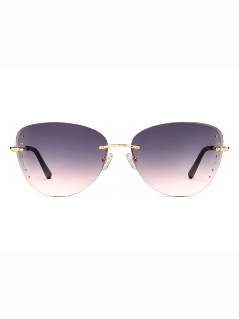 BEBE BBOP-1020CE-001 Women's Shiny Gold/Gray Gradient Lenses Sunglasses